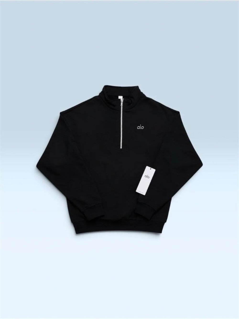 Alo Yoga Accolade Quarter Zip Pullover - Black NWT Size L